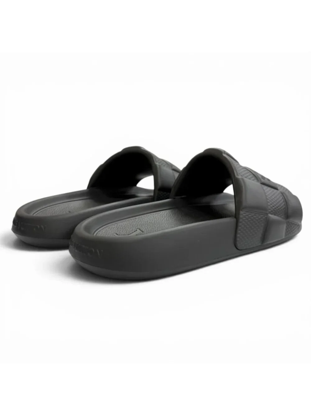 Louis Vuitton LV Waterfront Line Rubber Damier Slide Sandals Black 8